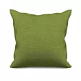 Poszewka szyta zielona z miękkiej, matowej tkaniny w drobny geometryczny wzór