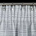 Dekoracja okienna szara w poprzeczne prążki z efektem deszczyku, półprzezroczysta 140x300 cm taśma - ARIA