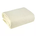 Narzuta kremowa 200x220 cm z geometrycznym wzorem wykonana techniką hot press BONI Design 91