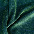 Roleta rzymska butelkowo zielona miękka, szenilowa tkanina o wyraźnym splocie i delikatnym połysku, mieniąca się w dwóch odcieniach