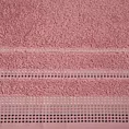 Ręcznik do rąk 30x50 cm bawełniany kolor pudrowy róż z ozdobnym stębnowaniem 500 g/m2 POLA