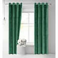Zasłona zielona z miękkiego welwetu 140x250 cm przelotka - SUZANA