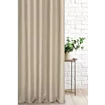 Zasłona szyta na taśmie 5 cm beżowa z strukturalnej tkaniny o naturalnym splocie