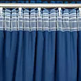 Zasłona welwetowa granatowa zdobiona falbanami 140x250 taśma - CHARLOTTE 1