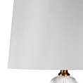 Lampa stołowa biało, złota SANNY z podstawy z szklanych bombek