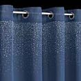 Dekoracja okienna granatowa zdobiona aplikacją z drobnych kryształków 140x250 cm przelotka - AMADIE