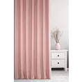Zasłona szyta na taśmie 5 cm DORA - HIT pudrowa z miękkiej tkaniny o welurowej strukturze