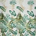 Pościel 140x200 cm kolor zielony, biały z nadrukiem egzotycznych liści DAWOSA Design 91