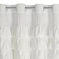 Zasłona welwetowa biała zdobiona falbanami 140x250 cm przelotka - SAMI