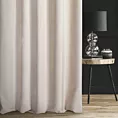 Zasłona szyta na flexach WALDO jasnobeżowa ze szlachetnej grubej tkaniny welwetowej o gramaturze 400g/m2
