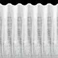 Firana biało, srebrna z gładkiej etaminy z efektem połysku 350x270 cm taśma LENA