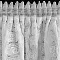 Zasłona biała z siateczki zdobiona różami 3D 140x270 cm taśma - ROSES1 Eva Minge