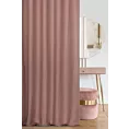 Zasłona szyta na taśmie 5 cm pudrowo różowa o naturalnym, gęstym splocie w stylu eko