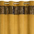 Zasłona złoto, czarna z welwetu zdobiona cekinami 140x250 cm przelotka - JASPER