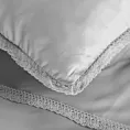 Pościel 220x200 cm z satyny bawełnianej kolor jasnoszary zdobiona elegancką koronką RETRO 5