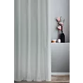 Zasłona szyta na taśmie 5 cm kremowo srebrna dwustronna, gładka, w stylu eko
