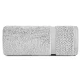 Ręcznik kąpielowy 50x90 cm bawełniany kolor srebrny podkreślony ryżową bordiurą 530 g/m2 VILIA