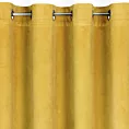 Zasłona musztardowa z miękkiego welwetu 140x250 cm przelotka - SUZANA