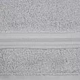 Ręcznik do rąk 30x50 cm bawełniany kolor srebrny z bordiurą w paski 550 g/m2 ELEN