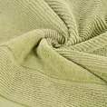 Ręcznik do rąk 30x50 cm bawełniany kolor oliwkowy z welurową bordiurą 500 g/m2 EMMA
