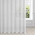Firana biała w stylu eko z gładkiej etaminy półtransparentna 300x250 cm przelotka LEXY