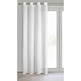 Zasłona biało, srebrzysta z dodatkiem błyszczącej nici 140x250 cm przelotka - ESSI