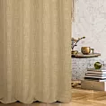 Zasłona szyta na taśmie 8 cm beżowa o naturalnym, luźnym splocie w stylu eko