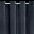 Zasłona welwetowa grafitowa, troczek w zestawie 140x270 cm przelotka - ANTARA