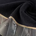 Ręcznik kąpielowy 70x140 cm bawełniany kolor czarny z designerską bordiurą 500 g/m2 EVA 17 Eva Minge