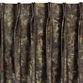 Komplet zasłon welwetowych brązowych 2 szt z przecieranym błyszczącym wzorem 147x263 cm flex 1:2 szerokość po zmarszczeniu