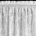 Dekoracja okienna biało, srebrzysta z marmurkowym wzorem z etaminy 140x270 cm taśma MIA
