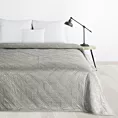 Narzuta welwetowa srebrna 200x220 cm pikowana metodą hot press w wzór karo LUIZ BLINK Design 91
