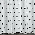 Tkanina zasłonowa z nadrukiem w groszki, miękka w dotyku