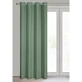 Zasłona ciemnomiętowa z matowej gładkiej tkaniny 140x250 cm przelotka - RITA