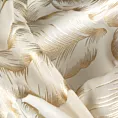 Zasłona kremowo, szampańska z błyszczącym nadrukiem z welwetu 140x250 cm przelotka - MILENA