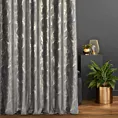 Zasłona szyta na taśmie 5 cm srebrno złocista z tkaniny welwetowej ze złotym marmurkowym nadrukiem