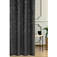 Zasłona szyta na flexach czarno srebrna z miękkiej, szenilowej tkaniny w prążki Italissima Eva Minge