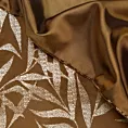 Bieżnik na stół brązowo, złoty 35x220 cm welwetowy BLINK 15 z delikatnymi gałązkami