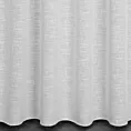 Zasłona szyta na taśmie 5 cm biała z matowej luźnotkanej tkaniny z efektem melanżu, wykończona obciążnikiem