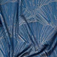 Zasłona welwetowa granatowo, szampańska z motywem roślinnym 140x250 cm przelotka - GOJA - Pierre Cardin