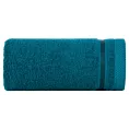 Ręcznik do rąk 40x60 cm bawełniany kolor turkusowy z bordiurą w paski 500 g/m2 ABBIE