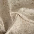 Obrus szyty beżowy z tkaniny szenilowej z efektem przecierki