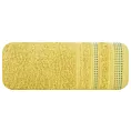 Ręcznik kąpielowy 50x90 cm bawełniany kolor musztardowy z ozdobnym stębnowaniem 500 g/m2 POLA