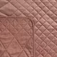 Narzuta welwetowa różowa 170x210 cm pikowana metodą hot press w geometryczny wzór LUIZ 3 Design 91