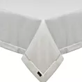 Obrus biały 145x260 cm EMILY z ozdobną listwą i mereżką
