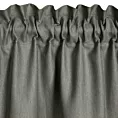 Zasłona popielata z falbaną z tkaniny o płóciennym splocie 140x240 cm taśma - LENA