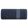 Ręcznik do rąk 30x50 cm bawełniany kolor granatowy z przeplataną bordiurą 500 g/m2 RIVA