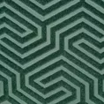 Zasłona welwetowa ciemnozielona we wzór geometryczny 140x250 przelotka - INGA - Pierre Cardin