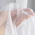 Firana szyta na taśmie 5 cm GIOVANNA biała z lekko połyskliwej miękkiej tkaniny o ciekawym splocie, wykończona obciążnikiem