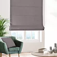 Roleta rzymska DORA - HIT ciemnografitowa z miękkiej tkaniny o welurowej strukturze